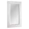 Head West 29" Chrome & White Tile Textured Frame Vanity Mirror